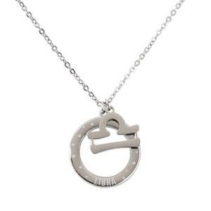 Quotes by Izzy and Oliver Stainless Steel Libra Pendant Necklace